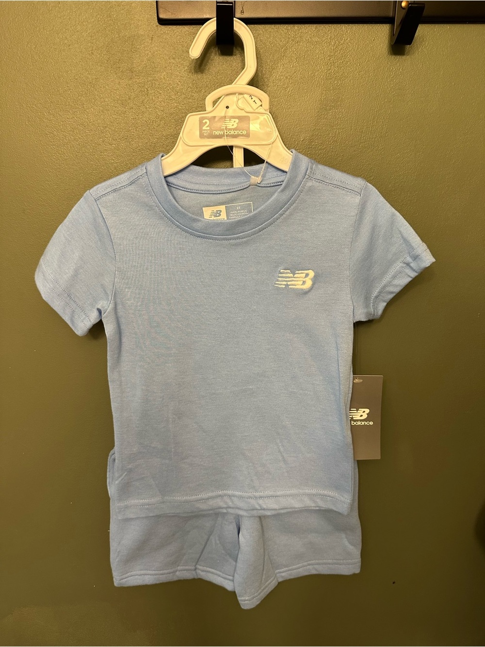 New Balance Light Blue Kids' Short Sleeve Tee